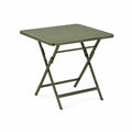 Tavolo pieghevole da esterno in metallo verde 70x70x70 cm