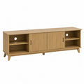 Mobile TV in legno di rovere con ante scorrevoli 180x40x50 cm